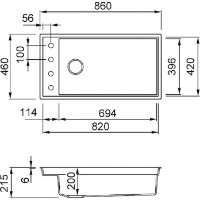 Chiuvetă de bucătărie Elleci DIALOGO UNDERMOUNT K86 BLACK (LKD36086BKM) imaginea #2 — magazin online Desire.md