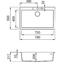 Chiuvetă de bucătărie Elleci QUADRA 130 48 Cemento (LGQ13048) imaginea #2 — magazin online Desire.md