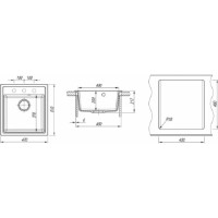 Chiuvetă de bucătărie Dr.Gans Nica 470 Grafit imaginea #2 — magazin online Desire.md