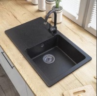 Кухонная мойка Granitan TRENDY 765x448mm Black dappled фото №2 — интернет-магазин Desire.md