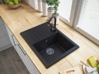 Кухонная мойка Granitan CALYPSO 680x490mm Black фото №3 — интернет-магазин Desire.md