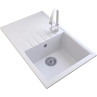 Кухонная мойка Granitan CALYPSO 680x490mm White