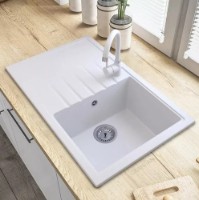Кухонная мойка Granitan CALYPSO 680x490mm White фото №3 — интернет-магазин Desire.md