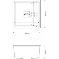 Кухонная мойка Granitan EPIR 44 440x450mm Black фото №2 — интернет-магазин Desire.md