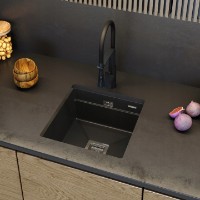 Кухонная мойка Granitan EPIR 44 440x450mm Black фото №3 — интернет-магазин Desire.md