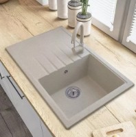 Chiuvetă de bucătărie Granitan ERIS 785x495mm Beige imaginea #2 — magazin online Desire.md