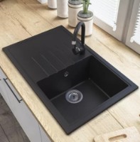 Кухонная мойка Granitan ERIS 785x495mm Black фото №3 — интернет-магазин Desire.md