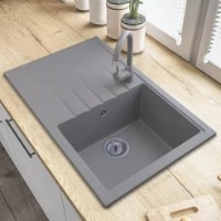 Chiuvetă de bucătărie Granitan ERIS 785x495mm Grey imaginea #3 — magazin online Desire.md