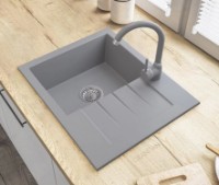 Chiuvetă de bucătărie Granitan MILANO 574x464mm Grey imaginea #3 — magazin online Desire.md