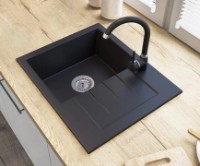 Chiuvetă de bucătărie Granitan MILANO 574x464mm Black imaginea #3 — magazin online Desire.md