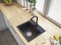 Chiuvetă de bucătărie Granitan MINI 450x421mm Black imaginea #3 — magazin online Desire.md