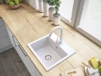 Chiuvetă de bucătărie Granitan MINI 450x421mm White imaginea #3 — magazin online Desire.md