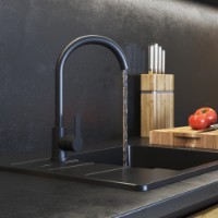 Baterie bucătărie Granitan PRESTIGE BLACK imaginea #2 — magazin online Desire.md