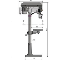 Mașină de găurit cu coloană Optimum D 26 Pro (3003030) imaginea #8 — magazin online Desire.md