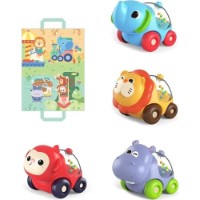 Set de mașini Huanger Bouncing Animal Car 4pcs (HE8069) 