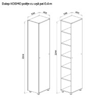 Dulap Ambianta KOSMO 0.4 m  Catania — Fungo imaginea #2 — magazin online Desire.md