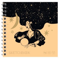 Скетчбук 40л., 170*170 BG "Divination", на гребне, матовая ламинация, фольга, Soft Touch, 120г/м2 Скв40гр_58078