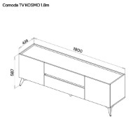 Comodă TV Ambianta Kosmo 1.8m Catania/Fungo imaginea #2 — magazin online Desire.md
