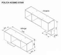 Навесная полка Ambianta Kosmo-Star Catania/Fungo фото №2 — интернет-магазин Desire.md