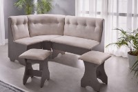 Colț de bucătărie Ambianta Cleo-2 Eco + 2 Chair Gray