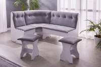 Colț de bucătărie Ambianta Cleo-2 Eco + 2 Chair White