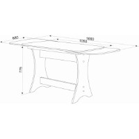 Обеденный стол Ambianta Cleo-3 1050x680x775mm Alb фото №2 — интернет-магазин Desire.md