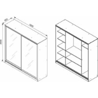 Dulap Ambianta HAPPY 1.8 m White imaginea #2 — magazin online Desire.md