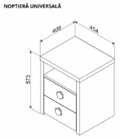Noptieră Ambianta Universala PAL White imaginea #2 — magazin online Desire.md