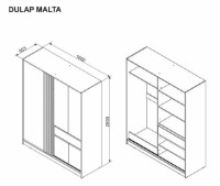 Dulap Ambianta MALTA 1.6 m Cremona — Grafit imaginea #2 — magazin online Desire.md