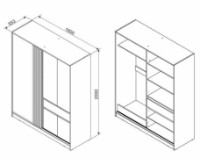 Dulap Ambianta MALTA 1.6 m Nuc — Fungo imaginea #2 — magazin online Desire.md