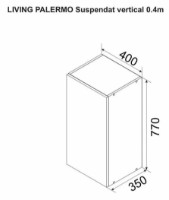 Dulap pentru perete Ambianta Palermo 0.4m Bardolino imaginea #2 — magazin online Desire.md