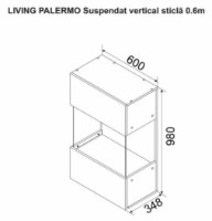 Dulap pentru perete Ambianta Palermo 0.6m Bardolino imaginea #2 — magazin online Desire.md