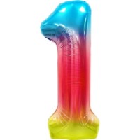 Воздушный шар Meshu Number 1 102cm Rainbow (MS_51235)