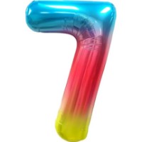 Воздушный шар Meshu Number 7 102cm Rainbow (MS_51241)