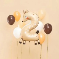 Воздушный шар PartyDeco Animals Number 2 Roe-Deer 65x102cm (FB163-2) фото №2 — интернет-магазин Desire.md