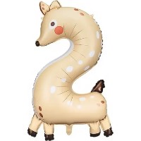 Balon PartyDeco Animals Number 2 Roe-Deer 65x102cm (FB163-2)