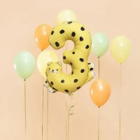 Воздушный шар PartyDeco Animals Number 3 Cheetah 68x98cm (FB163-3) фото №2 — интернет-магазин Desire.md