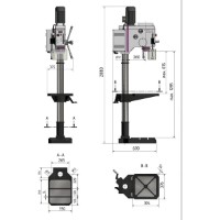 Mașină de găurit cu coloană Optimum DH 28GSV (3034235) imaginea #5 — magazin online Desire.md