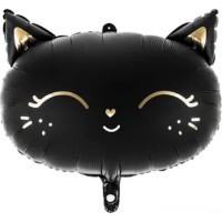 Balon PartyDeco Cat 48x36cm Balck (FB84)