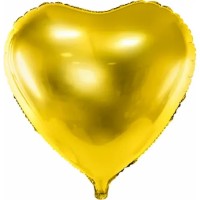 Balon PartyDeco Heart 45cm Gold (FB9M-019)