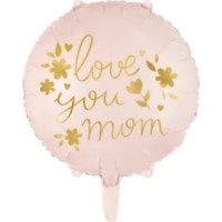 Balon PartyDeco Love You Mom 45cm Pink (FB128)