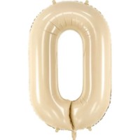 Balon PartyDeco Number 0 72cm Beige (FB230P-0-013)