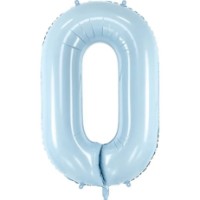 Balon PartyDeco Number 0 72cm Light Blue (FB230P-0-001J)