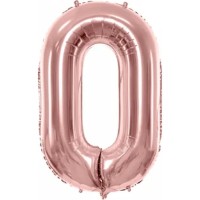 Balon PartyDeco Number 0 86cm Rose Gold (FB1M-0-019R)