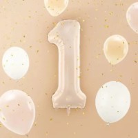 Balon PartyDeco Number 1 72cm Dark Beige (FB230T-1-013C) imaginea #2 — magazin online Desire.md