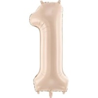 Balon PartyDeco Number 1 72cm Dark Beige (FB230T-1-013C)