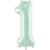 Balon PartyDeco Number 1 72cm Mint (FB230G-1-012)