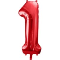 Balon PartyDeco Number 1 86cm Red (FB1M-1-007)
