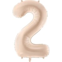 Balon PartyDeco Number 2 72cm Dark Beige (FB230T-2-013C)