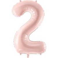 Balon PartyDeco Number 2 72cm Light Pink (FB230P-2-081J)